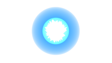 Beyaz arka planda izole edilmiş mavi noel balosu.