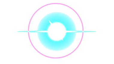 Siyah arkaplanda parlayan vektör neon ampul simgesi