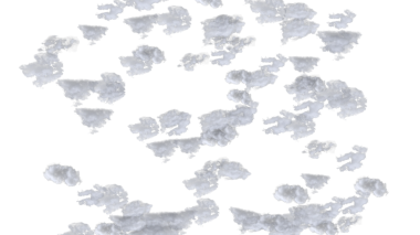 Kara zeminde izole edilmiş kardan yapılmış bulut. 3d resimleme