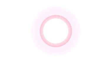 3 boyutlu pembe neon daire halkası.