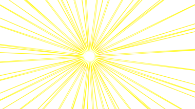 Işınlar ile sarı güneş