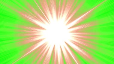 Uzayın merkezinde yıldızlı ışık huzmeleri.