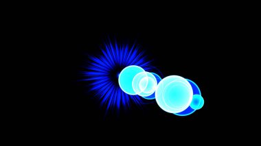 Mavi ve beyaz neon ışığın soyut arkaplanı