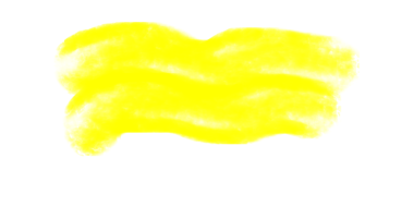 Fırça fırçasının sarı renk vuruşu ve fırça darbesiyle çizilen el beyaz arkaplanda izole edilmiş..