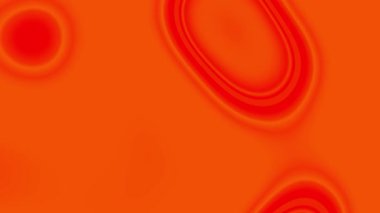 Akan, dalgalı çizgiler ve turuncu-kırmızı renk paletinde eşmerkezli daireler içeren dinamik soyut bir animasyon.