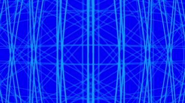 Bu canlı mavi soyut arkaplan kesişen çizgilerden oluşan karmaşık bir ağı temsil ediyor.