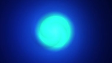 Bu video, koyu siyah bir arkaplan karşısında canlı mavi dairelerin dinamik ve soyut bir animasyonunu sergiliyor.