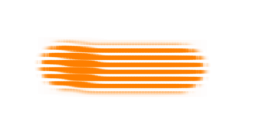Saf bir fırça zeminine karşı yatay turuncu çizgilerin çarpıcı bir görüntüsü