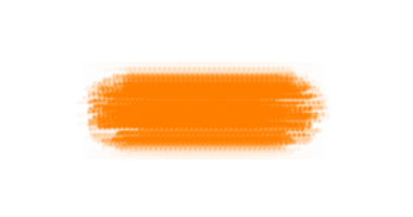 Bulanık, desenli, turuncu bir şekil katı bir fırça arkaplanının tam ortasına yerleştirilir.