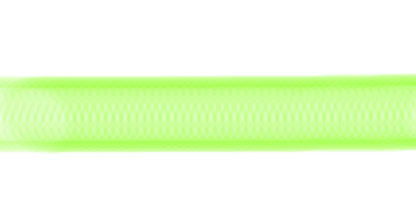 Parlak yeşil bir tüp ya da kurdele benzeri, tekrar eden, hafifçe bulanık, elmas desenli bir nesnenin yatay, uzatılmış görüntüsü.