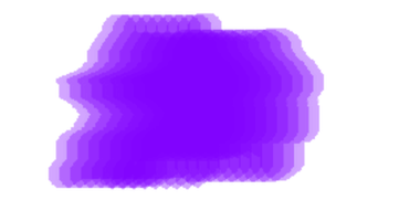 Katı bir fırça arkaplanına karşı desenli, katmanlı katmanlı efektli canlı bir mor geometrik şekil