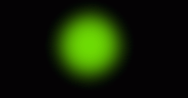 Çarpıcı soyut bir görüntü. Canlı yeşil bir ışık kaynağı fırçalanmak için soluyor.