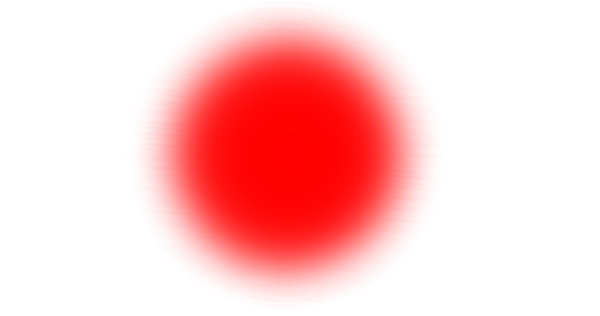 Bu resim, derin bir fırça arka planına karşı yumuşak, bulanık kenarlı canlı bir kırmızı oval şekle sahiptir.