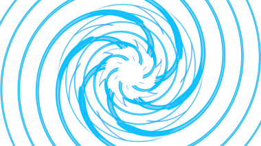 Bu dinamik görüntü, siyah bir zemin üzerinde açık mavi çizgilerin büyüleyici girdabına sahiptir.