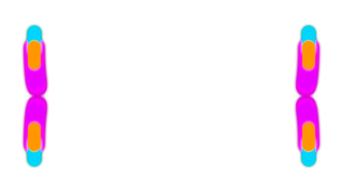 Parlak renkli, parlak görünümlü iki dikey sütunun yer aldığı çarpıcı bir resim