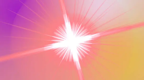 Merkezden yayılan parlak bir ışık patlaması içeren canlı ve soyut bir görüntü.