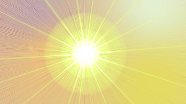 Canlı, soyut bir görüntü yayılan bir ışık patlaması sergiliyor.