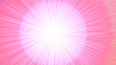 Bu canlı pembe ışıyan arka plan, merkezi bir noktadan yayılan ve dinamik ve enerjik bir etki yaratan ışık ışınlarını içeriyor.