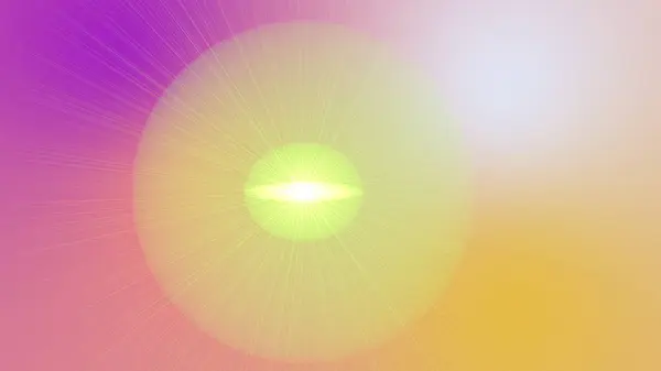 Merkezi bir noktadan yayılan güneş patlaması etkisi gösteren canlı ve soyut bir görüntü.