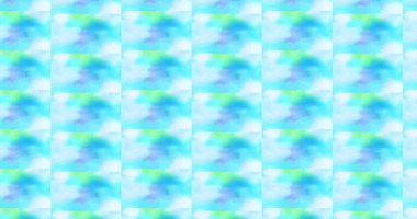 Bu canlı kravat boyası desenleri açık mavi, yeşil ve beyazların tekrarlayan bir tasarımını gösteriyor.