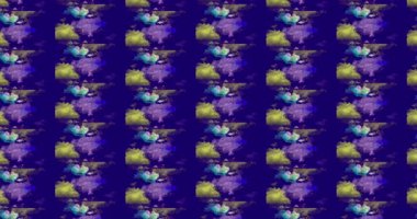 Büyüleyici, pürüzsüz bir desen, çok sayıda renkli toz bulutunu koyu mavi bir çivit zemine karşı sergiliyor.