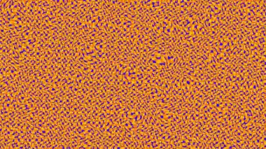 Turuncu ve çivit rengi çarpıcı bir kombinasyonda dinamik soyut leopar deseni.