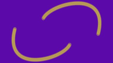 Bu breex animasyonu açık bej rengin iç içe geçmiş iki organik şeklini içerir.