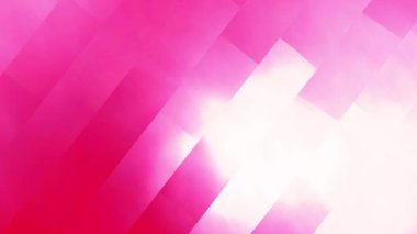 Pembe ve beyaz tonlarında kesişen köşegen şekiller içeren canlı, soyut bir geometrik arkaplan
