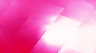 Üst üste binen pembe ve beyaz tonlarında geometrik şekiller içeren dinamik soyut bir arkaplan