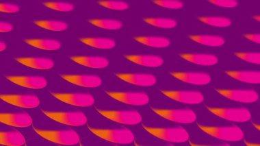 Bu video, açık pembe ile koyu turuncu / yanmış turuncu arasında değişen üç dikey yumuşak, sessiz gölge bantlı canlı bir renk paleti sergiliyor.