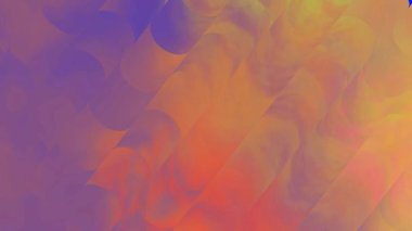 Bu soyut sıvı, turuncu, sarı ve mor tonlarda canlı, dinamik fırça darbelerine sahiptir.