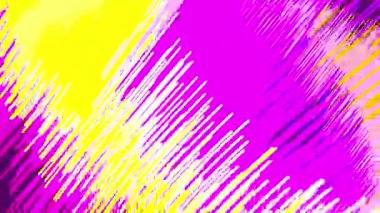 Canlı fuşya, sarı ve beyaz köşegen çizgileri içeren dinamik soyut bir arkaplan.