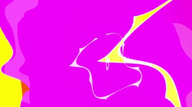 Dinamik soyut pikseller parlak fuşya, sarı ve beyaz renkli girdap desenleri sergiliyor.