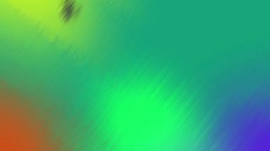 Bu dalgalı, yeşiller, portakallar, maviler ve sarı ipuçları dahil canlı renklerin gradyanı ile dinamik soyut bir arka plana sahiptir.