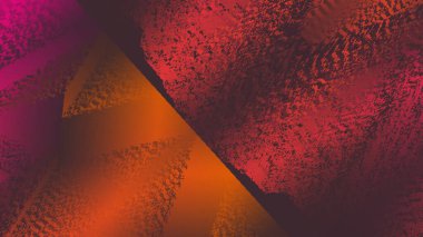 Bu grafik, canlı kırmızı ve turuncu renklerin çarpıcı bir etkileşimini içeriyor, soyut ve dokulu bir yüzey yaratıyor, bir ton karışımı ile.