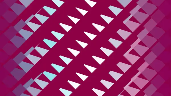 Açık mor, açık mavi ve beyaz bir gradyan içinde üst üste binen üçgen ve karelerin tekrarlayan bir şablonu içeren canlı bir soyut arkaplan, koyu bir bordo arkaplan oluşturur.