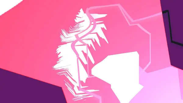 Dinamik soyut bir girdap geometrik şekiller ve canlı pembe ve mor renkler