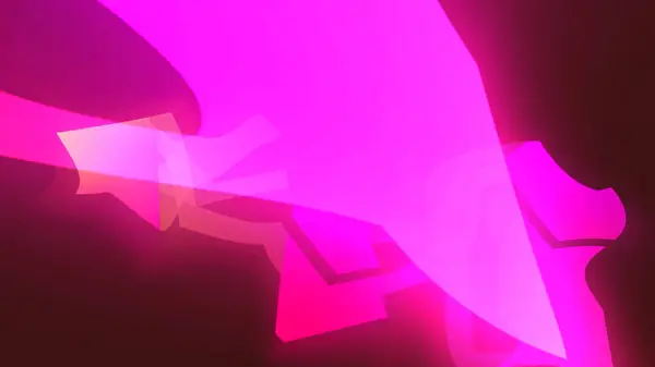 Dinamik bir soyut sıvı gösterimi üst üste binen, açık tonlu parlak pembe şekiller.