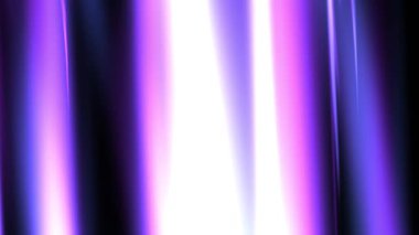 Mor ve beyaz renklerle parlayan ışık çizgilerinin soyut canlandırması.