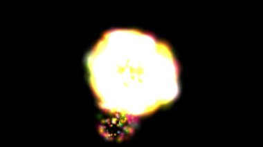 Karanlık bir alanda soyut enerji patlaması, dinamik bir arkaplan için pdinamik efektli güzel bir ışık ve renk patlaması..