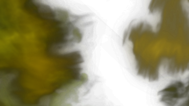 Esrarengiz altın duman, karanlık bir arkaplana karşı zarifçe kıvrılır ve akışkan hareketlerle soyut ve ruhani bir etki yaratır..