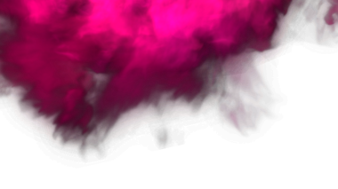 Yumuşak morumsu dumanların zerreleri koyu siyah bir arkaplan karşısında büyüleyici, dramatik ve soyut bir desen yaratır..