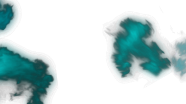 Gök mavisi dumanı koyu siyah bir arka plana doğru süzülür, gizemli ve büyüleyici bir görsel etki yaratır, soyut sanat için idealdir..