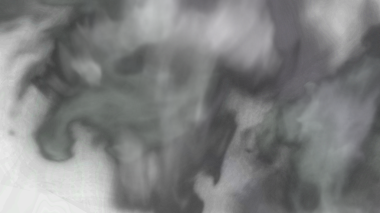 Ruhani beyaz dumanın girdap dalları karanlık bir arkaplanda süzülür soyut, dumanlı, hayaletli bir kompozisyon yaratır..