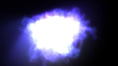 Elektrikli deniz mavisi ışığı siyah bir arkaplan boyunca ilerler ve teknoloji veya soyut kavramlar için ideal dinamik fütüristik parçacıklar yaratır..