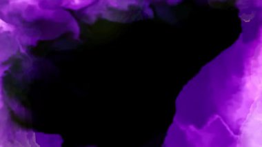 Çelişkili siyah bir tuvale karşı kıvrımlı mor renkli canlı bir ekran büyüleyici bir görsel doku yaratıyor..