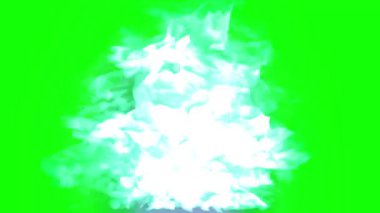 Canlı yeşil ekrana karşı beyaz duman etkisi, görsel efektler ve dijital sanatta birleşim için mükemmel..