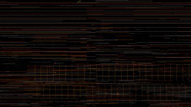Soyut şebeke sanatı, altın, kahverengi, kırmızı ve beyaz tonlarında yatay çizgilerin modern, dokulu bir arka planını sunar..