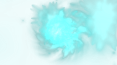 Parlayan turkuaz enerjisi ve akışkan kozmik desenleri olan enerjik soyut nebula