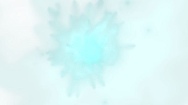 Katmanlı dokuları olan soyut turkuaz bir manzara dinamik ve sakin bir atmosfer yaratıyor.